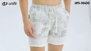 UNIFIT Mens Cotton Linen Shorts - Above The Knee Length - Lingerie Human UFS-304