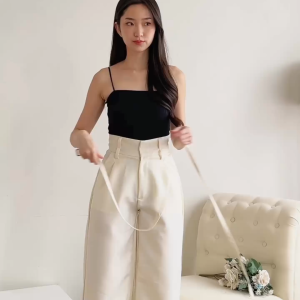 Rosemond.Id - Ghea Loose Pants Highwaist Kulot Straight Cut Wanita Celana Loose Panjang