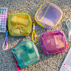 Mesh Handbag Organizer Portable Travel Cosmetic Bag Multifunctional