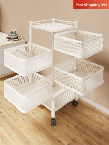MUGG | Mobile Rotating Storage Rack Multifunction Shelving Unit