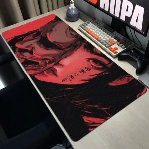 Mask anime girl Mouse Pad Large Computer Office Game Table Mats XXL Rubber Anti-slip Gaming Keyboard Mousepads Long Desk Pads