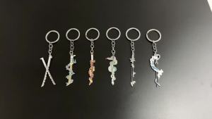 Bandai | 1pcs Anime Pendant Keychain Flame Pillar Rengoku Kyojuro Sword Charm Fan Merchandise Cosplay Gift