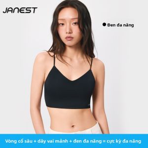 Áo ngực thể thao Janest không đường may chất nylon mỏng nhẹ hở lưng