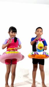 Ban Renang Anak Pelampung Karakter Wannafit Ban Berenang Leher Kaki Kartun Cincin