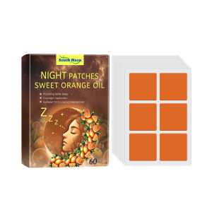 South Moon Night Patches Sweet Orange Oil Sleep Patch Anxiety Essential Oil Relieve Headache Stress Plaster  Improve Insomnia Sleep Quality Body Relax Sticker Home Fragrance Essential Oil Patch (60pcs)
