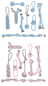 Dog Rope Toy Durable Cotton Knot Chew Toy for Small Medium Large Dogs Tug Play Choose Design