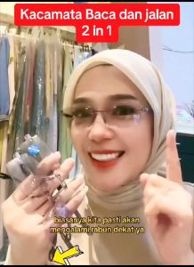 Best Sale !! Kacamata Baca Plus Double Fokus Baca Dan Jalan Anti Radiasi Ulltra Blueray UV400 Lensa Kriptok Pria Wanita kacamata autofokus rabun dekat kacamata ajaib