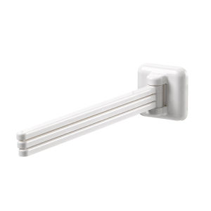 Rotating Kitchen Wall Mounted Dishcloth Drying Rack Multi-Functional Towel Holder No Drilling Required Storage Organizer