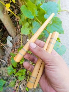 Pipa cangklong kayu kumuning lingkar 2 cincin