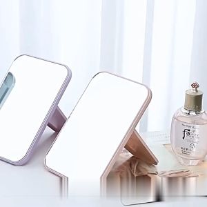 MallMainan-K89 Kaca Rias Make Up Beauty Mirror Cermin Lipat Persegi Portable Cermin Rias Duduk Lipat