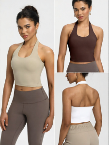 Nylon Bare Feeling Sport Bra For Yoga and Fitness