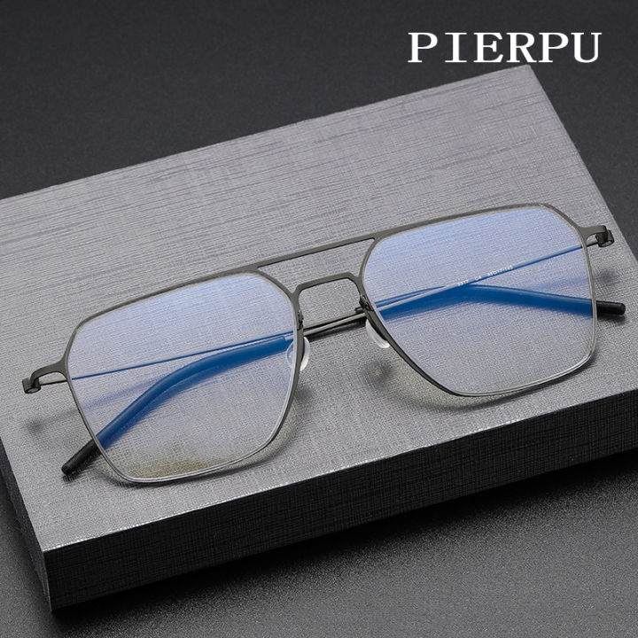Oversized Denmark Titanium Screwless Glasses Frame Men Square