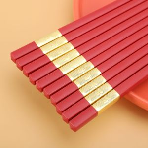 Elegant Red Celebratory Alloy Chopsticks
