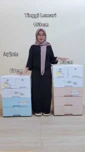 Angola Lemari Plastik 4 dan 5 Tingkat C70-C71 Tempat Penyimpanan Mainan/Snack/Baju Serbaguna