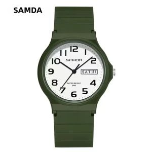 Sanda | Đồng Hồ Đeo Tay Học Sinh Mini SANDA 9072 Dành Cho Bé Gái TPU Mềm Nhẹ Chống Thấm Nước Dạ Quang Chuyển Động Thạch Anh Thời Trang Thể Thao Ngoài Trời Đồng Hồ Trẻ Em