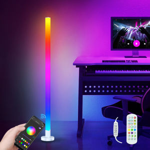 Đèn Sàn LED RGB Thông Minh Có Điều Khiển Từ xa/Ứng Dụng Điều Khiển USB Đồng Bộ Hóa Âm Nhạc Đèn Đứng Hiện Đại Có Thể Điều Chỉnh Độ Sáng Cho Bữa Tiệc Chơi Game Trong Phòng Khách