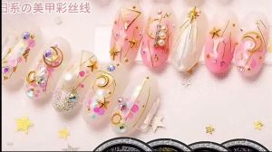 ติดเล็บเส้นเงินเส้นทอง ติดเล็บเชือกทองเงิน หลากสี อุปกรณ์ตกแต่งเล็บ