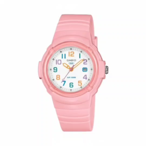 นาฬิกาข้อมือ CASIO LX800 สายซิลิคอนสีชมพู กระจกมิเนอรัล ขนาดหน้าปัด 34mm แฟชั่นสบายๆ