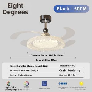 BADU | Luxury Italian Design Silent Hidden Ceiling Fan Light Eye Protection