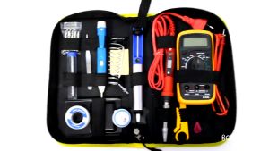 Set Solder Listrik Lengkap dengan Multimeter Iron Tool Kit 60 W Solder Listrik Murah Paket Penyedot Penghisap Timah Set Kit Lengkap Komplit Station 220v