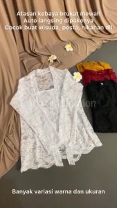 Atasan Kebaya Burkat Tanpa Kancing & Kebaya Lengan Panjang