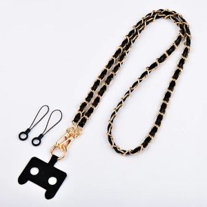 Phone Strap Anti-lost Lanyard phone charm Holder Mobile Accessories Crossbody Necklace Cord Chain Black Color for All Phone Case