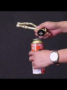 Dual-Head Gas Torch Adjustable Brass Welding Heating Flame Burner High Temperture Propane Butane Welding Torch