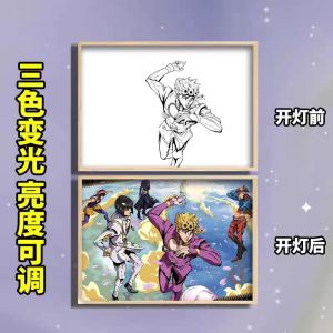 JoJo Adventure Atmosphere Light Painting Decorative Art Creative Childrens Gift Night Light Acrylic Material Customizable