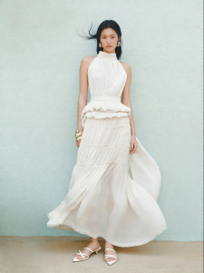 Vero Moda | Layered Ruffle Halter Sleeveless Long Summer Dress