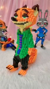 Xếp hình cáo nick và thỏ zootopia judy cỡ lớn size to 42cm đồ chơi xếp hình nano 3d cho bé chuẩn mẫu có sẵn
