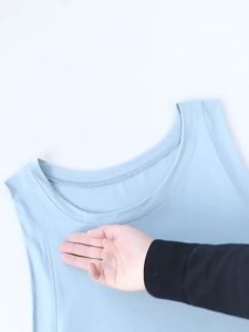 Annie-Sport Korean Style Plus Size Quick-drying Lightweight Sports Tank Top for Women Loose Running Sleeveless Side Slits Curved Shape Hem Breathable Gym Top Everyday Wear CVE