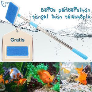 V.top Sikat Spons Brush Aquarium + 1Bursh(Gratis) Pembersih Kaca
