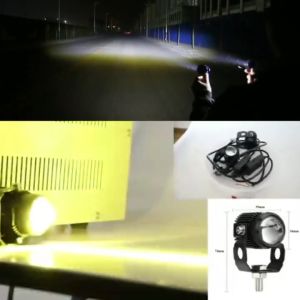 (2 Lampu + Sakelar Gratis) Lampu Sorot LED D2 Laser Kipas Premium Super Terang HI LOW Kuning Putih