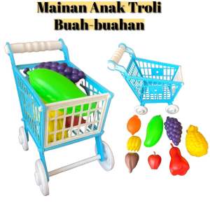 MURAH!!!(BISA COD) MAINAN ANAK PEREMPUAN KERANJANG BELANJA/ MAINAN ANAK TROLI KERANJANG BUAH