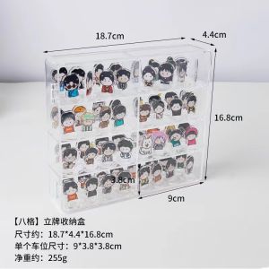 Collectible Figure Storage Box Fan Art Stand Display Organizer Mini Poster Holder Bedroom Study Kids Plastic Standee Box