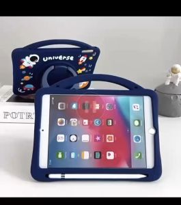 Samsung Tab A8 10.5 X205 Silikon Case Anak Astronot Tali Selempang Handle Standing Perlindung Kesing