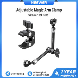 NEEWER 28cm Adjustable Magic Arm Clamp Mount with Super Clamp Camera Monitor Mount ST16C