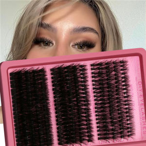 300-piece eyelash extension Set - 40D 60D 80D 10-16mm cluster band D Curl Wispy eyelash cluster suitable for eyelash extensio