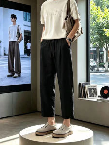 ZHUOCAN | Breathable Comfortable Drapey Cotton Linen Straight Pants