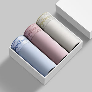 MiiOW | กางเกงบ็อกเซอร์ชายผ้าฝ้ายแท้ระบายอากาศได้ดี กางเกงชั้นในทรงสี่เหลี่ยมใหญ่สำหรับฤดูร้อน ป้องกันแบคทีเรีย ใส่สบาย กางเกงขาสั้น