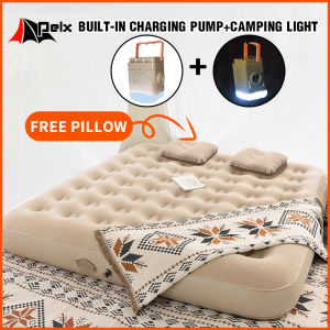 Outdoor Inflatable Bed Double or Single with Electric Pump Automatic Air Mattresses Portable Foldable For Camping Tent Pads