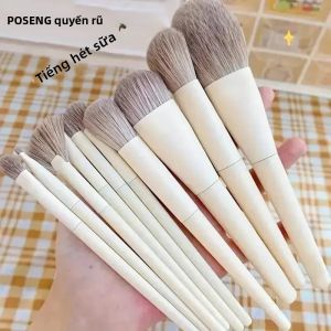Bộ Cọ Trang Điểm Chuyên Nghiệp 10 Chiếc - Cọ Che Khuyết Điểm Nền Má Hồng Phấn Phủ Phấn Mắt Phấn Highlight Với Cán Nhựa