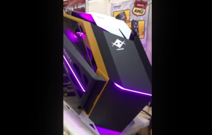 FUZION CRUSADER FGC-01B BLACKWHTORANGE I ATXMATX I TEMPRED SIDE PANEL