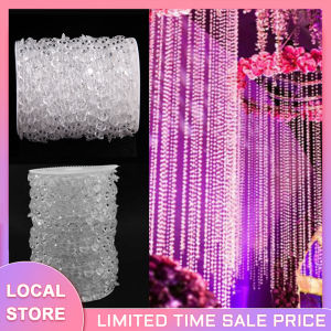 30m Garland Diamond Strand Acrylic Crystal Bead Curtain Wedding Party Decor DIY