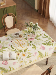 ผ้าคลุมโต๊ะทานอาหารสไตล์อเมริกันหรูหรา ผ้าคลุมโต๊ะกาแฟกันน้ำ กันฝุ่น กันความร้อน บรรยากาศ สำหรับห้องนั่งเล่น ผ้าคลุมโต๊ะ