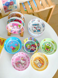 Childrens Cartoon Cute Baby Tableware Creative Drop-Resistant Nice Dish Household Baby Small round Plate