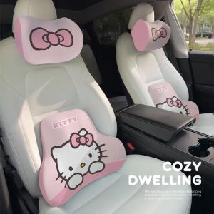 Car Memory Foam Neck Pillow Protection Lumbar Backrest Cushion Lumbar Cushion Car Headrest Cushion Waist Pillow Seat Belt Cover
