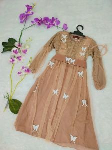 gamis anak brokat kupu kupu