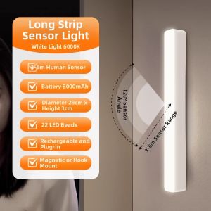 ZHENNIU | Motion Activated Cordless Night Light Wireless Magnetic Strip
