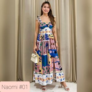 Small to Large • Naomi Self-tie Maxi Corset Dress with Slit